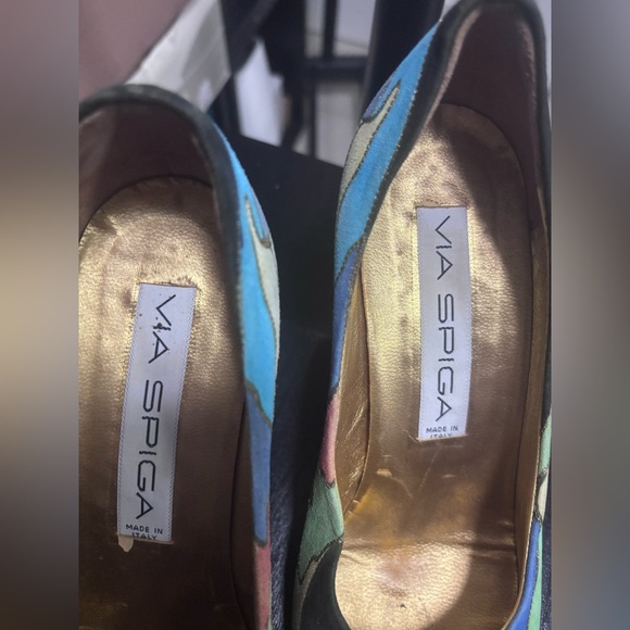 Via Spiga Colorful Abstract Heels - Picture 4 of 12